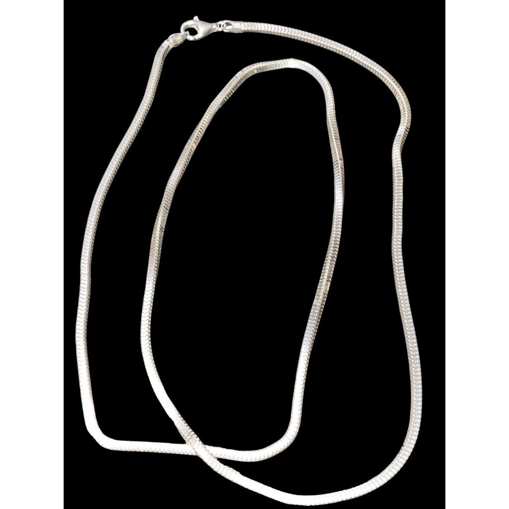 Necklace 30 Inches Serpentine Snake Chain Jewelry Sterling Silver Stamped 925 Lo